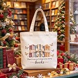 yuboo Canvas Tote Bag Book Lovers Gifts in Blue