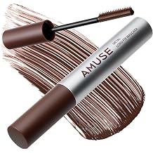 AMUSE SEOUL Long Fix Metal Mascara 02 BROWN - Tubing Mascara, Smudge Proof, Clump Free, Flake Proof, 2 in 1 Comb Iron Wand, Defining, Curling, Volumizing, Superproof, Vegan, Korean Makeup