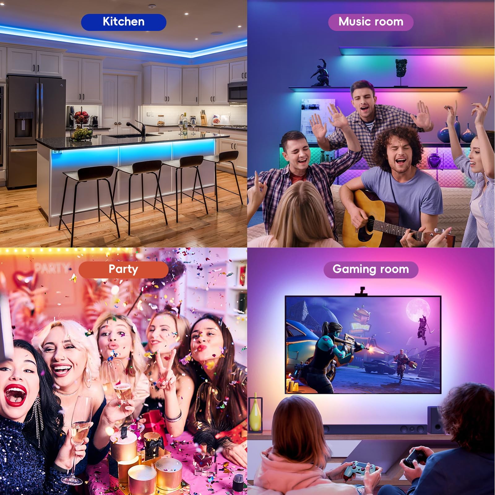 Led Strip Light, App And IR Remote Control, Led Lights For Bedroom Cuttable And Linkable 10M 300 LEDs - Image 2