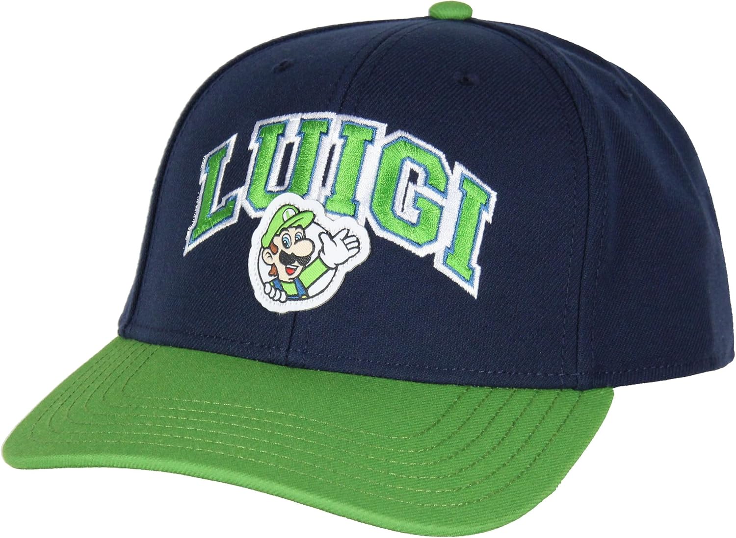 Nintendo Super Mario Luigi Embroidery Design Adjustable Snapback Precurved Adult Hat Cap OSFM