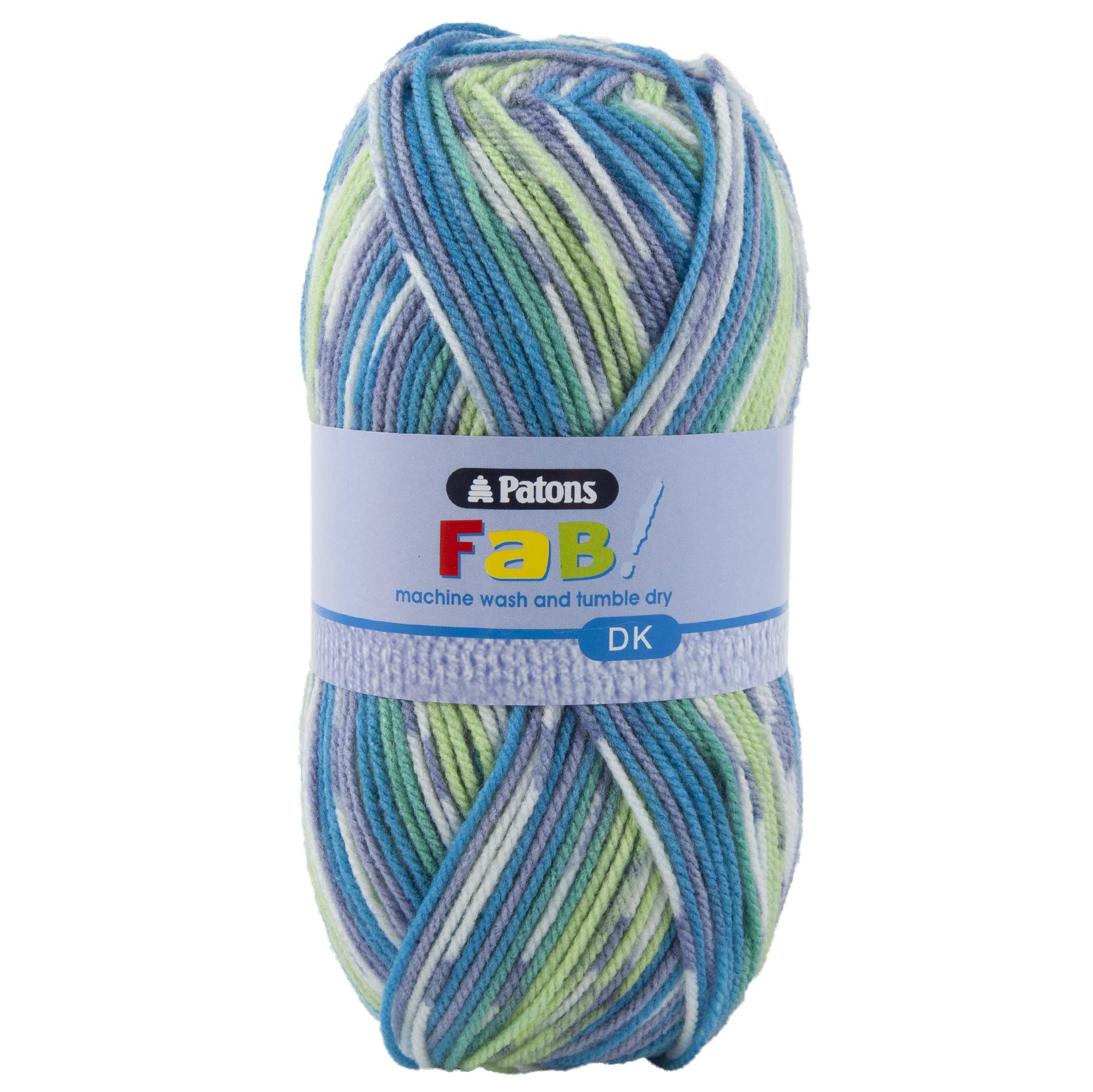 Patons Fab DK Knitting and Crochet Double Knitting Wool - 100% Acrylic Machine Washable & Tumble Dry Yarn - Colour 2080 - Aqua Colour - 1 x 100g Ball โ image 1
