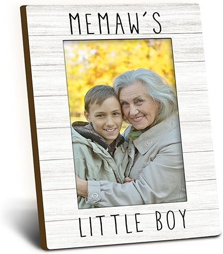 Memaw Gifts - Marco de fotos de 4 x 6 pulgadas, marco de fotos de madera Memaw de Navidad, Día de la Madre, regalos de cumpleaños para memaws de