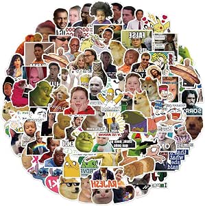 Amazon.com: Funny Meme Stickers Pack, Waterproof Funny Stickers, Vinyl ...
