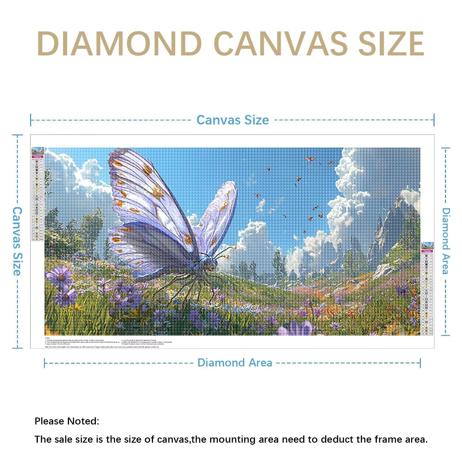 Diamond Painting Libelle Diamant Painting Bilder Erwachsene Blume, DIY Set Erwachsene Crystal Art, 5D Diamond Art Viereckige Steine Strass Stickerei Kreuzstich Malerei für Zimmer Deko 120x60cm 0J-966