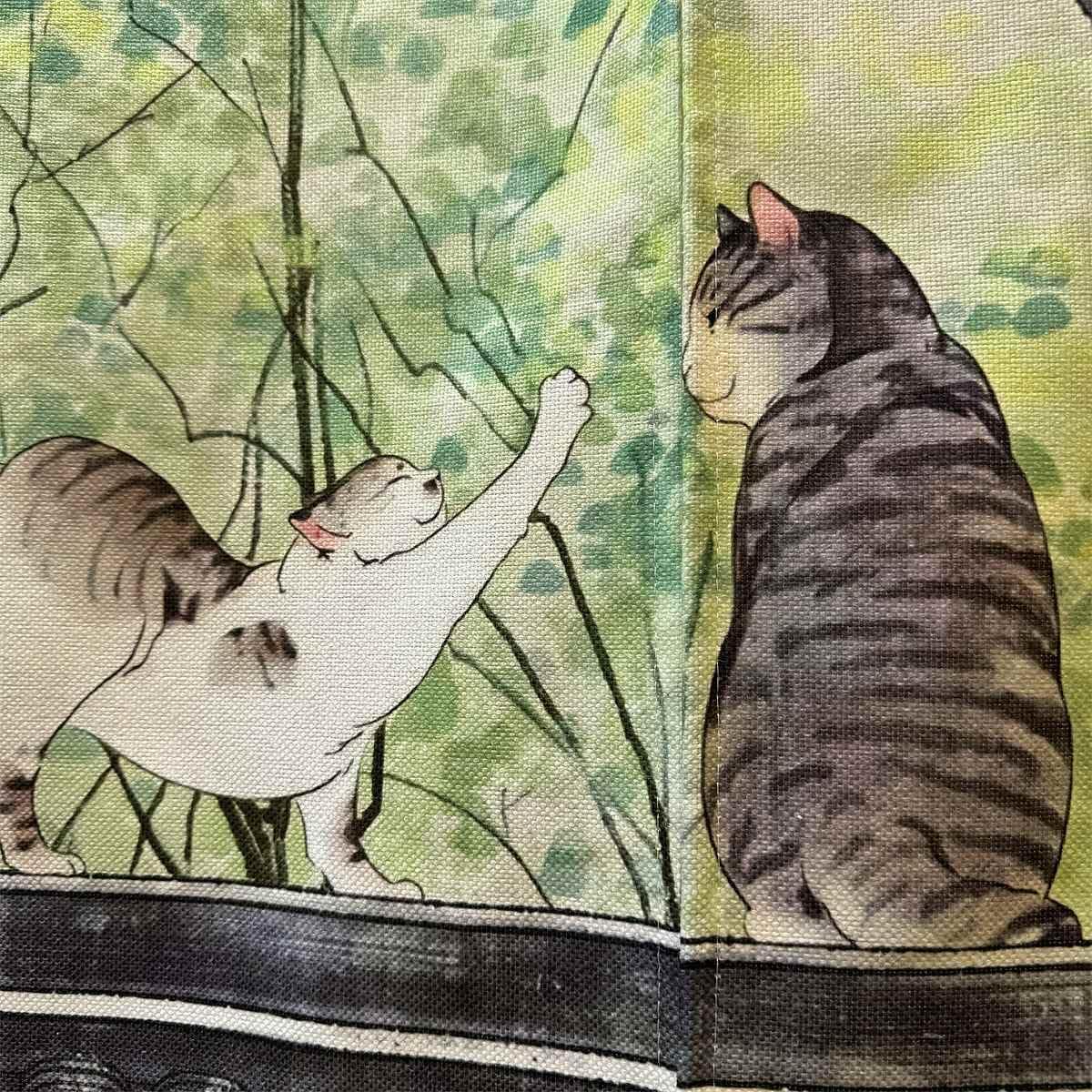 Ofat Home Cats with Trees Japanese Noren Doorway Curtain, Closet Curtain, Custom Panel Curtain, 85x150cm (cat-Walls)