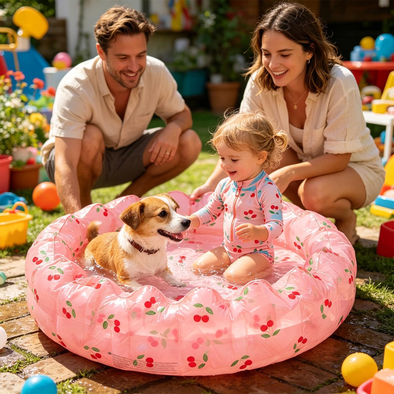 Piscina Hinchable para Niños y Niñas Juguete De Actividades Verano | Piscina Infantil para Niños Para Verano, Parques, Jardines, Patios, Interiores, Exteriores, Actividades, , Y Viajes
