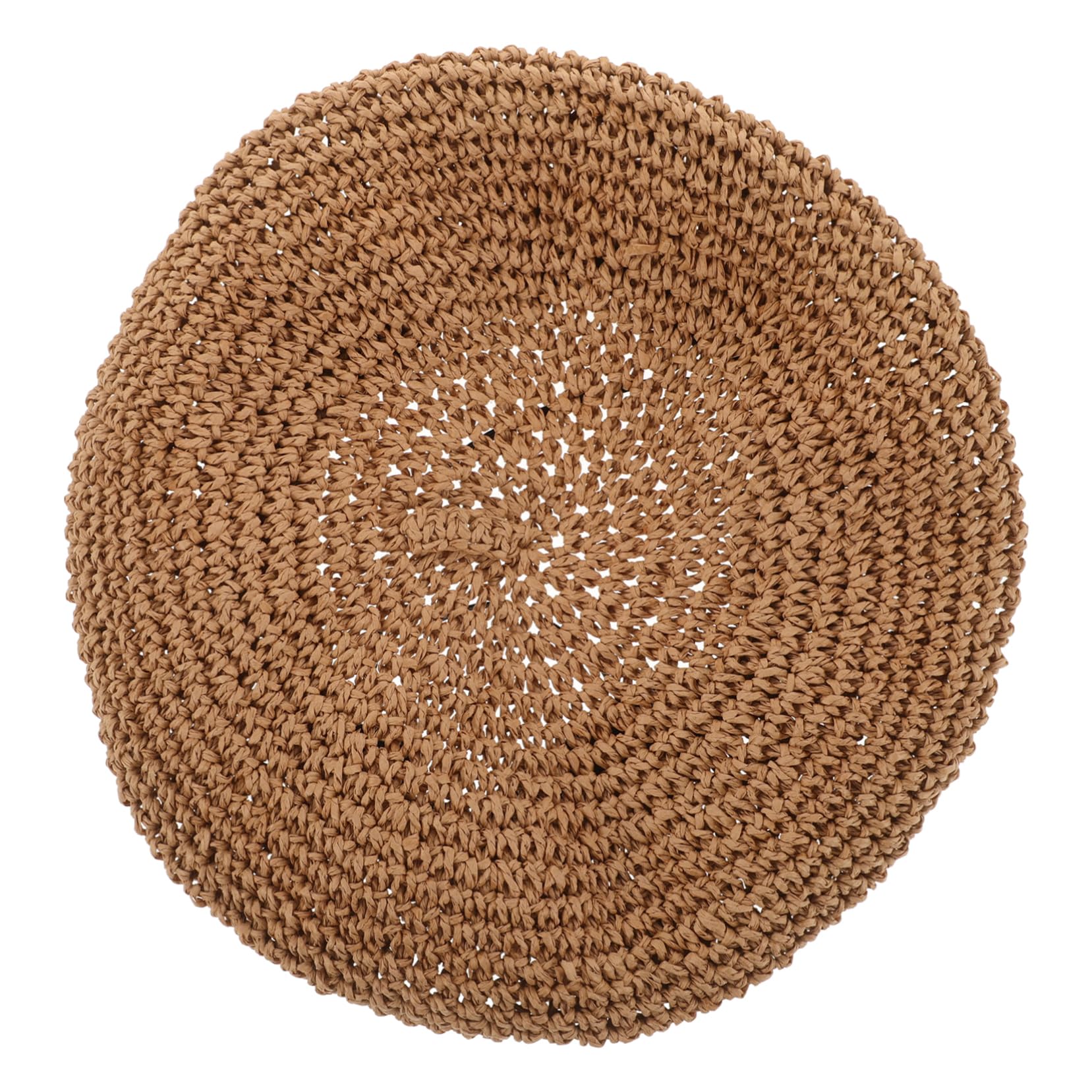 Ipetboom Unique Straw Beret for Women Fashion Hat Beret Cap Soft Material for Occasions Khaki