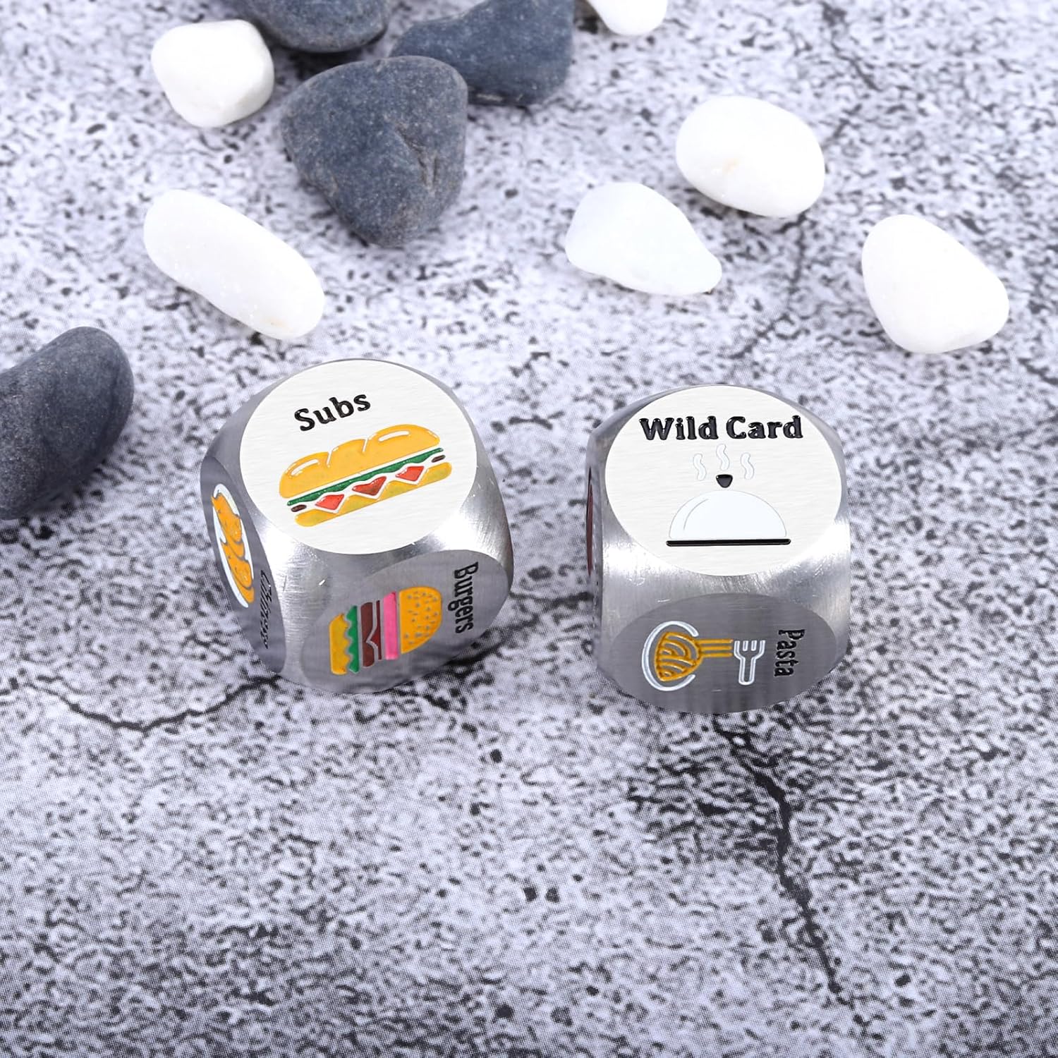Valentines Day Gifts for Her Him, Anniversary Date Night Dice Gifts for Couples Boyfriend Husband Girlfriend Wife Funny Food Decision Dices Birthday Gift for Women Men Christmas Wedding Galentines Day