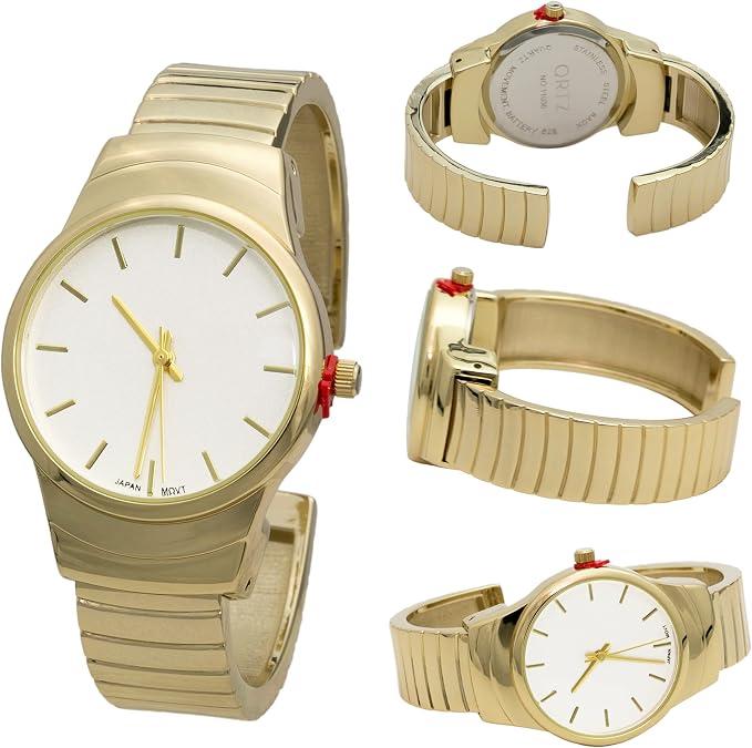 Collections Women's 30mm Case Horizontal Pattern Cuff Bangle Watch