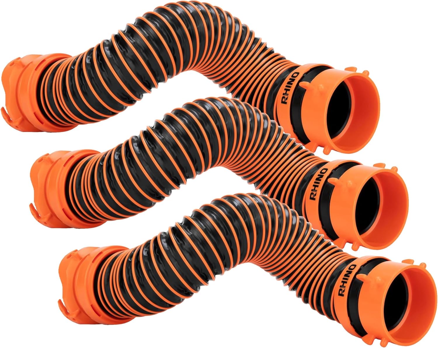 Camco RhinoEXTREME 2' RV Sewer Compartment Hose - Flexible Design for Tight Spaces - Compact to Store - Crush Resistant (39855)