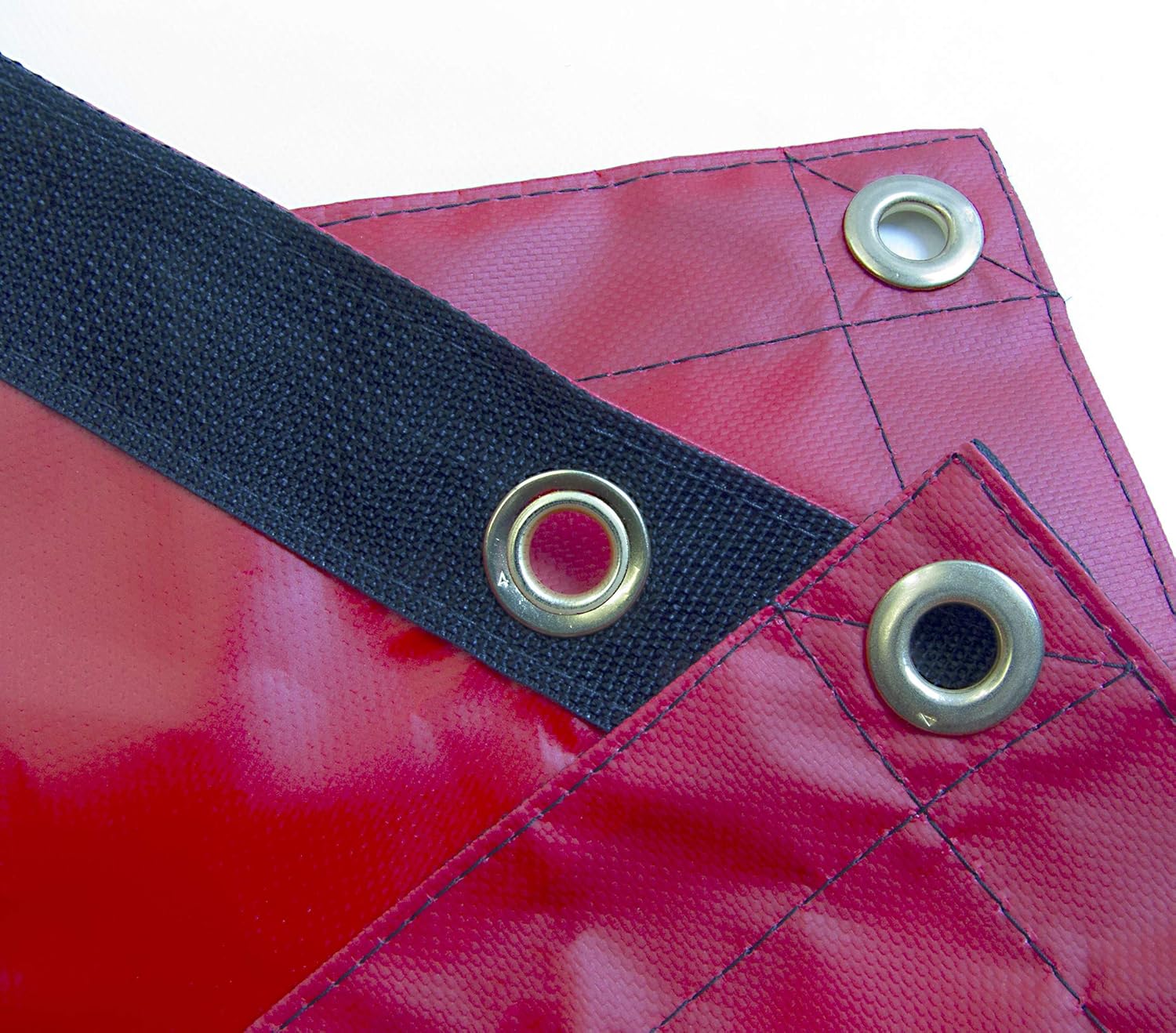 Tarp, Red, Durable, Waterproof, 10 Oz. Vinyl w/Reinforced Edges (4' X 8' Feet)