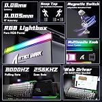 ATTACK SHARK R85 HE Wired 75% RT Mechanical RGB Gaming Keyboard-Moonlight | 8K Polling,0.005mm Accuracy,0.08MS Latency,256K Scan,Hall Effect Magnetic Switch,5 Layer Sound Damped,Driver for PC Mac FPS