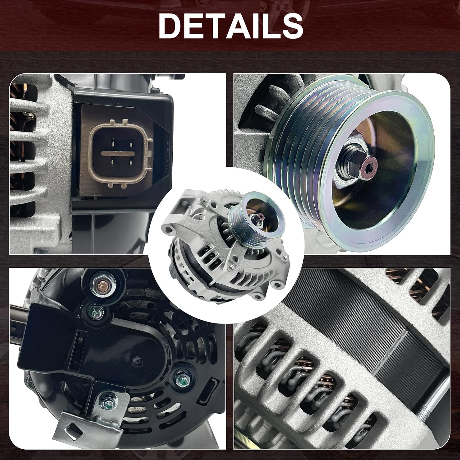 13980N Alternator Compatible with Honda Accord 2.4L 2003-2007 Civic 2.0L 2006-2011 CRV 2.4L 2007-2011 Element 2.4L 2003-2011 Acura CSX 2.0L 2006-2008 TSX 2.4L 2004-2008 31100RAAA01