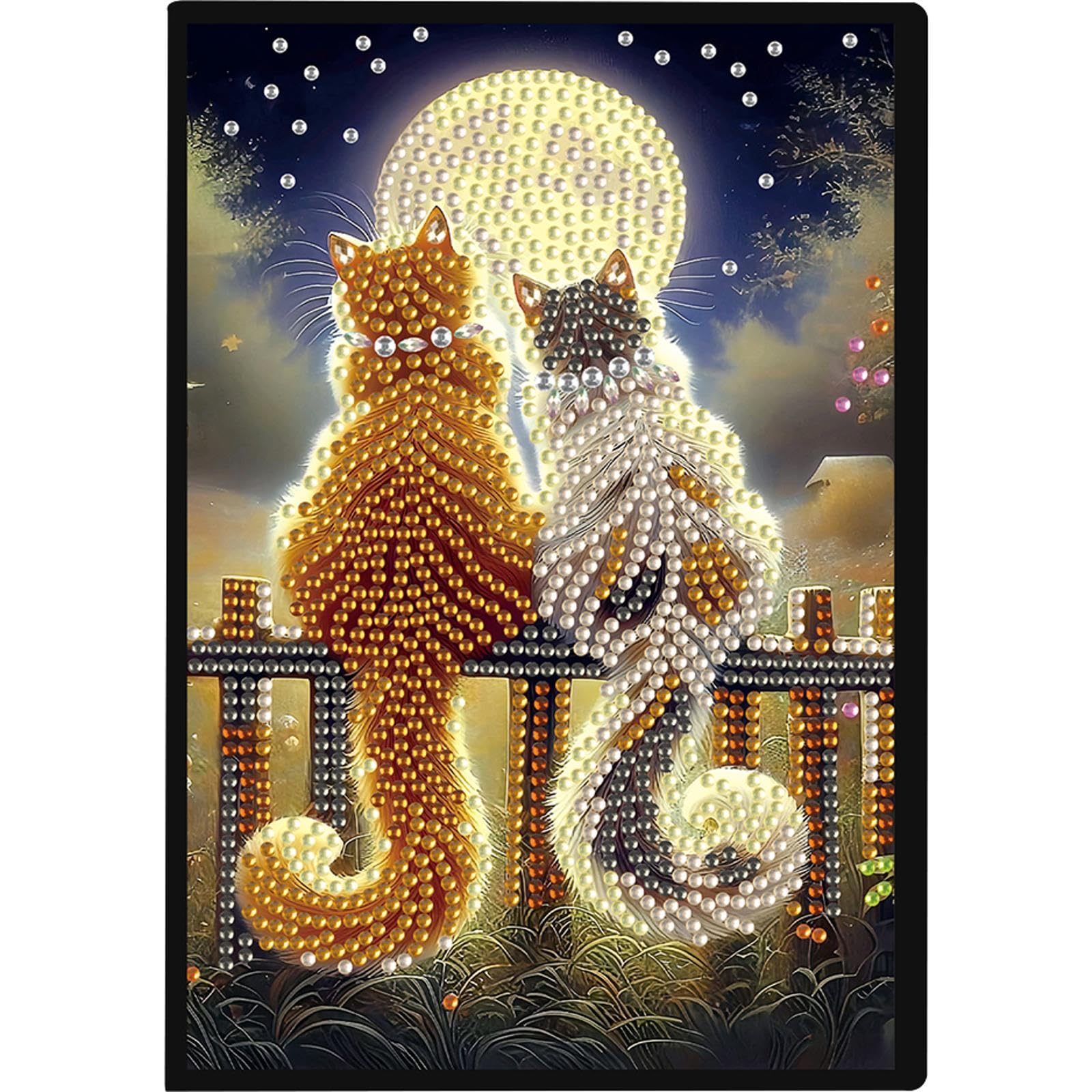 Animal Special Shaped No Lines 5D DIY Diamond Art Painting Notebook Kit A5 Diamond Painting Journal Notebook Rhinestone Art Hand Craft Kit for Birthdays Or