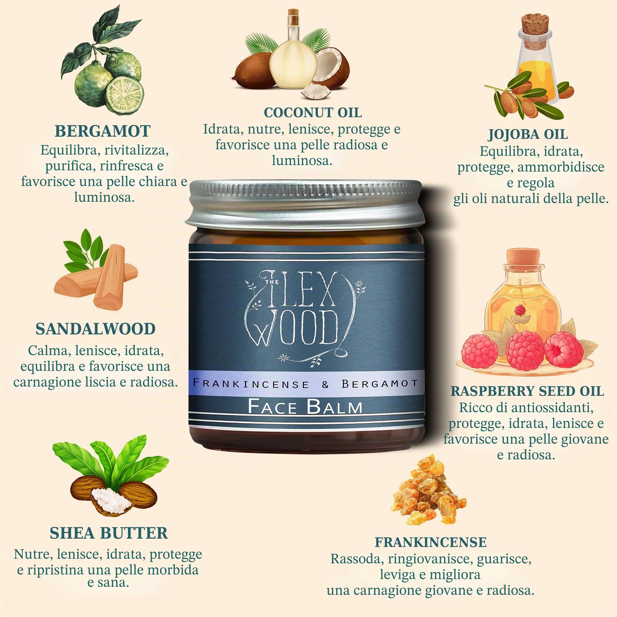 Set regalo con franchincenso e bergamotto │ Crema viso e siero, realizzati a mano, 100% naturali, vegani, idratanti, antietà, cruelty free, senza olio di palma, senza plastica