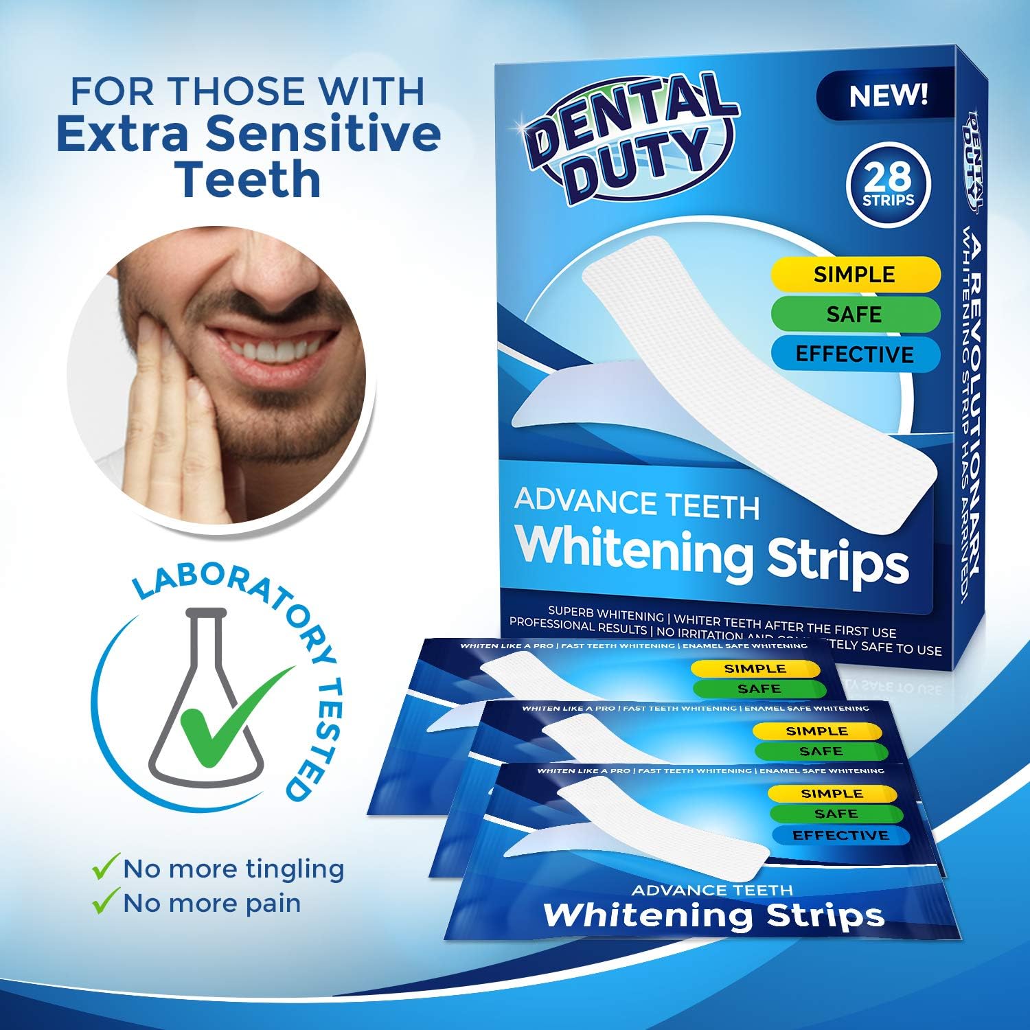 Professional Teeth Lighting Strips- Pack of 28- Whiten Your Teeth with The Best 3D Dental Lighting Strips Kit, White Smile, Whitener for Sensitive Tooth, Removes Coffee, Tea & Tobacco Stains : Beauty & Personal Care