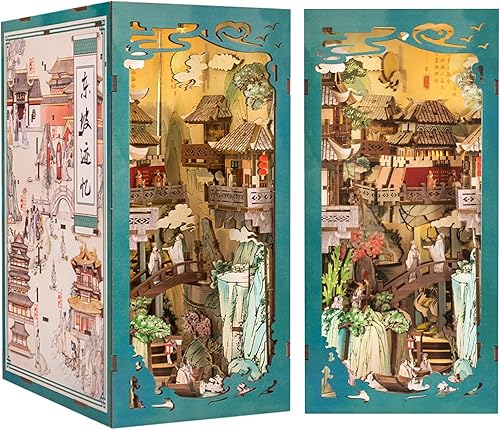 Miniatura 88 de CUTEBEE - Kit de rincón de libros, kit de casa de muñecas en miniatura para adultos y adolescentes, rincón de casa en miniatura, decoración 3D