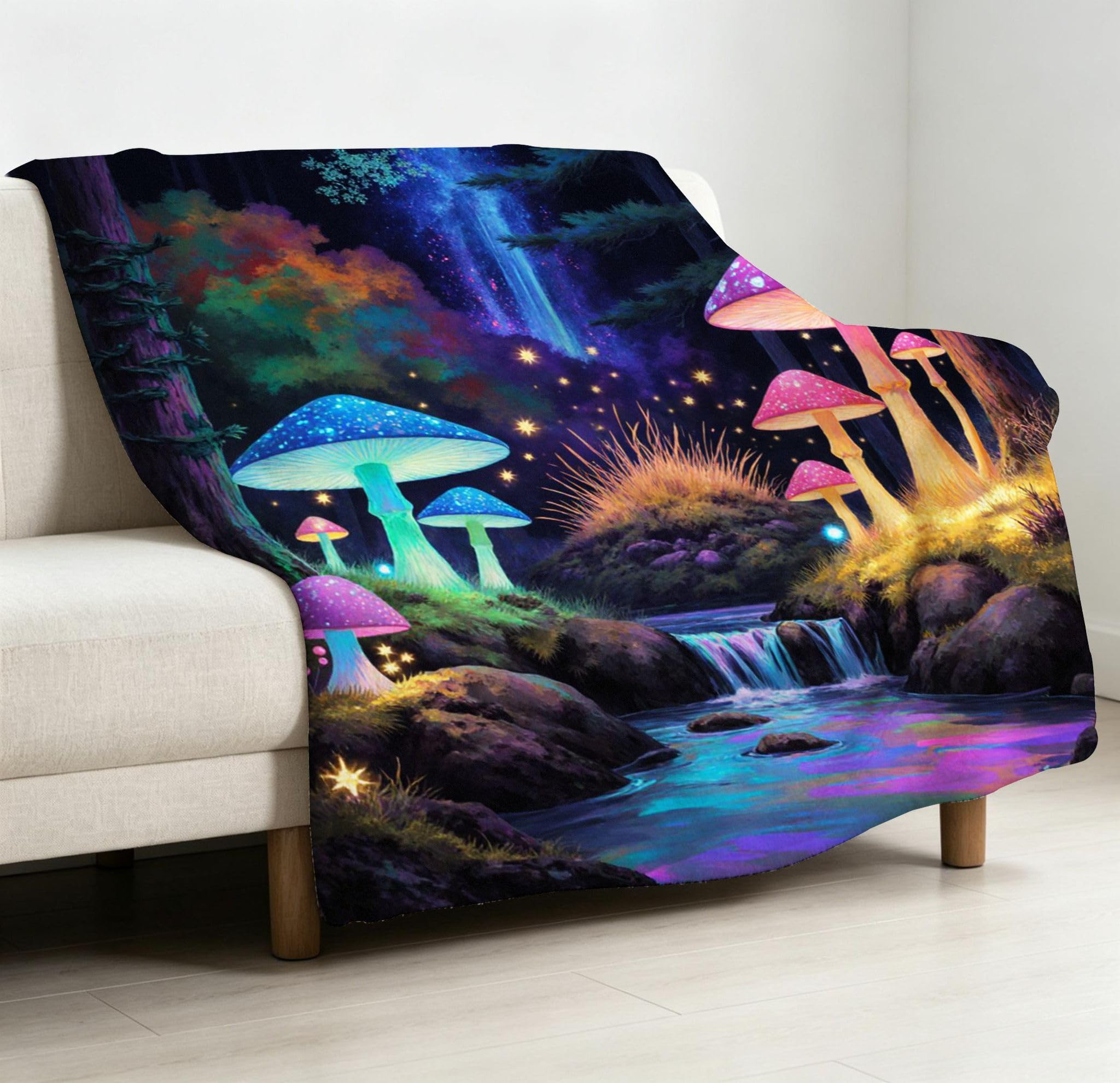 Wohn- & Kuscheldecken 240x260 cm, Lila Pilz, AQ3036