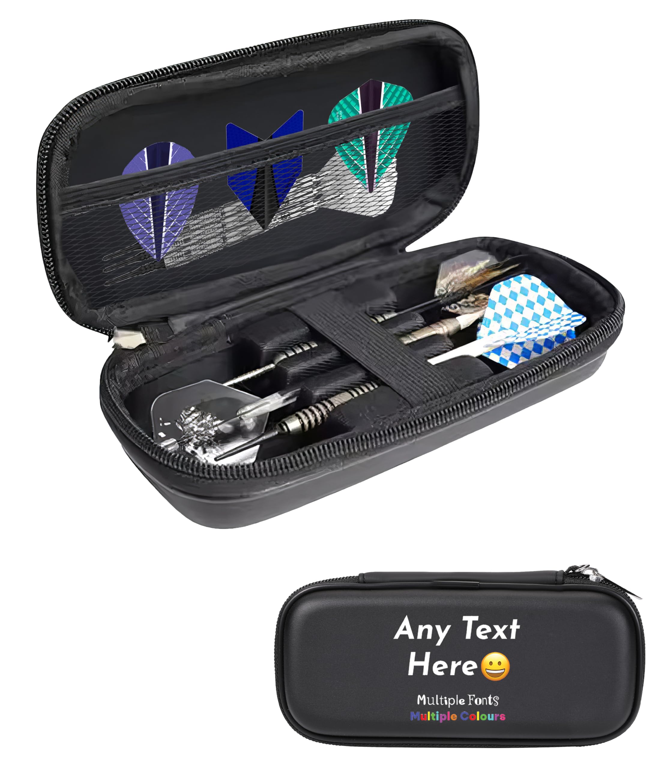 FULLY MERCHED Personalised Darts Case Custom Dart Holder for 3 & 6 Darts 1