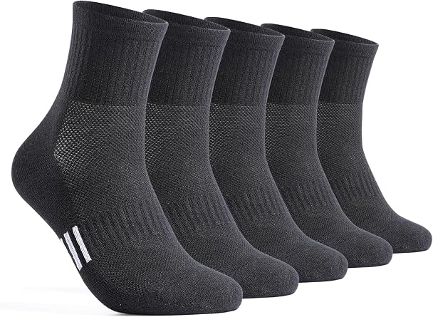 Forony Women Athletic Cotton Socks Size 6-12 Anti Odor Super Soft for Running Hiking Casual