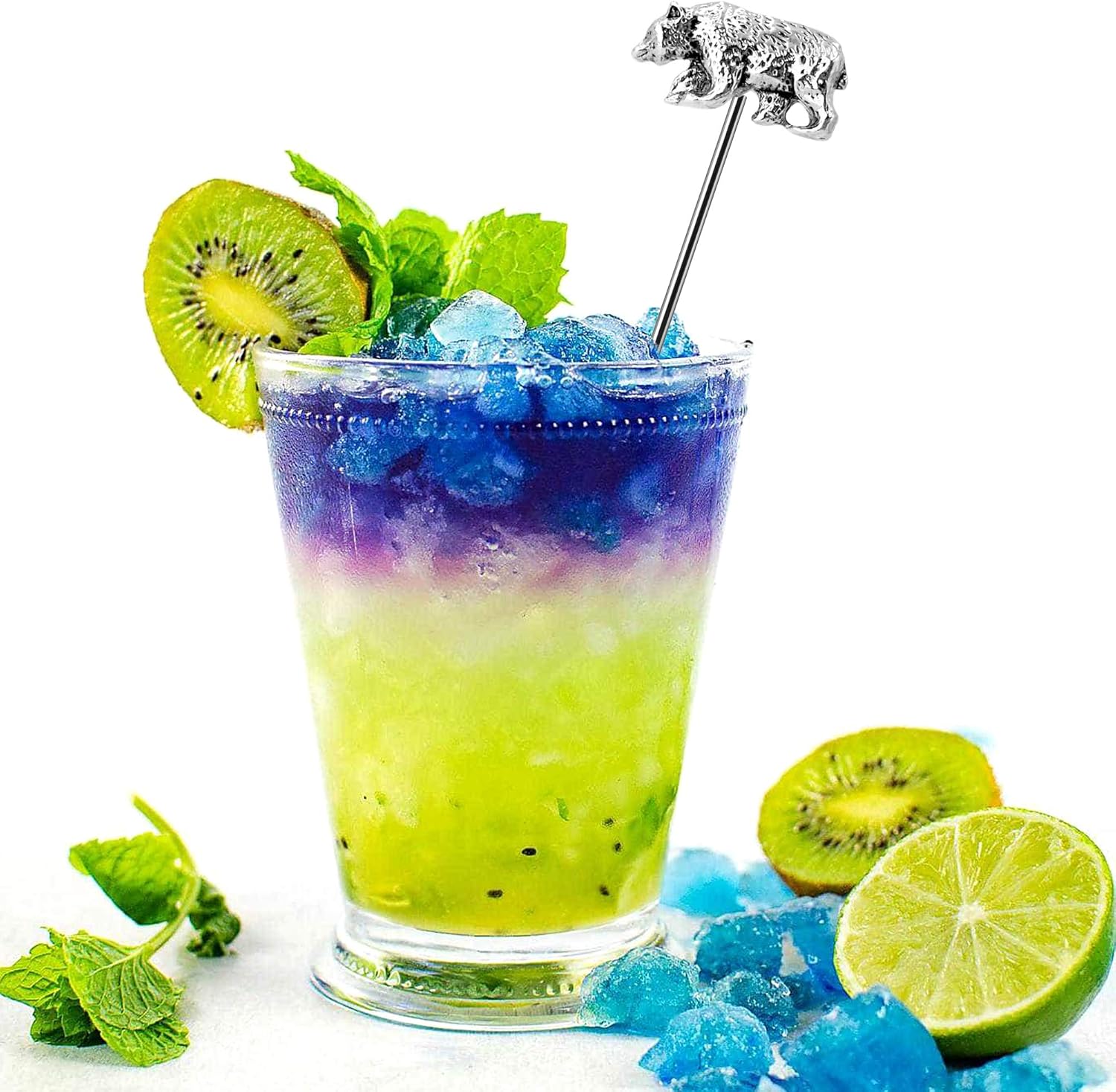  | Homestia 5 Pcs Stainless Steel Coffee Stirrers Beverage Stir Sticks Reusable Swizzle Sticks with Decor Top for Mixing Cocktail: Swizzle Sticks