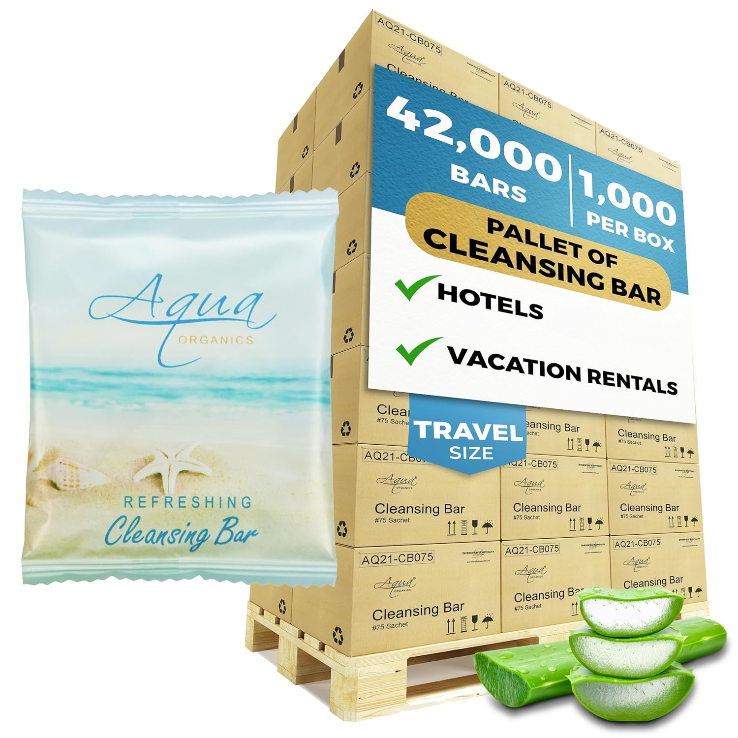 Cleansing Bars | .5oz Travel Size Bulk Hotel Bars of Soap from 1-Shoppe All-in-Kit | 42,000 Total Toiletries