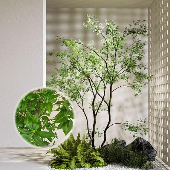 Artificial Topiaries Tree Plants Outdoor Decorations Resistant Fake Shrubs Tall Green Artificial Plant for Living Room Tall Fake Plant Arboles Artificiales para Decoracion