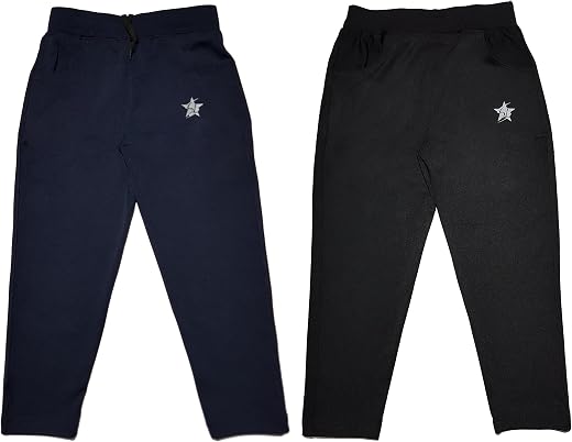 STARLATH Boy's Regular Fit Trackpants, Lowers and Pajamas for Kids 4 Way Lycra Stretchable Pants for Running, Trousers (Pa...