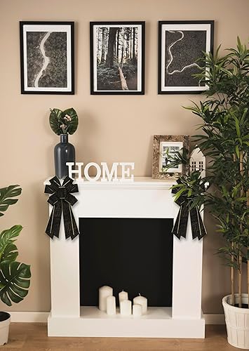 Miniatura 10 de Hying Cintas de Feliz Navidad para lazos de corona, cintas de borde con alambre de Navidad, cinta de terciopelo rojo festivo, cintas de feliz año