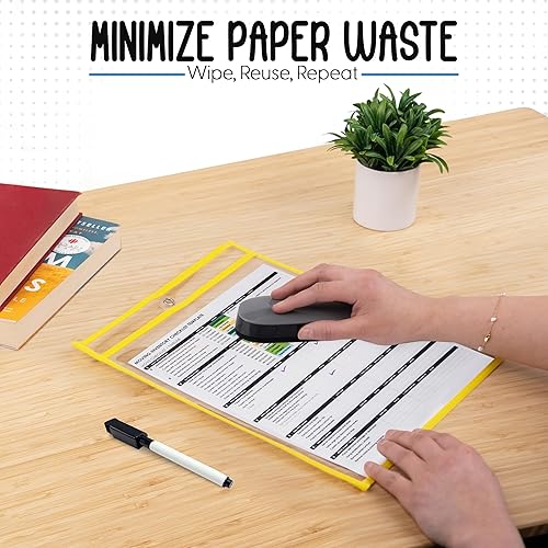 Miniatura 9 de Paquete de 5, surtido, soportes para boletos de trabajo, 10 pulgadas de ancho x 13.5 pulgadas de alto - Soportes para boletos de tienda de plástico