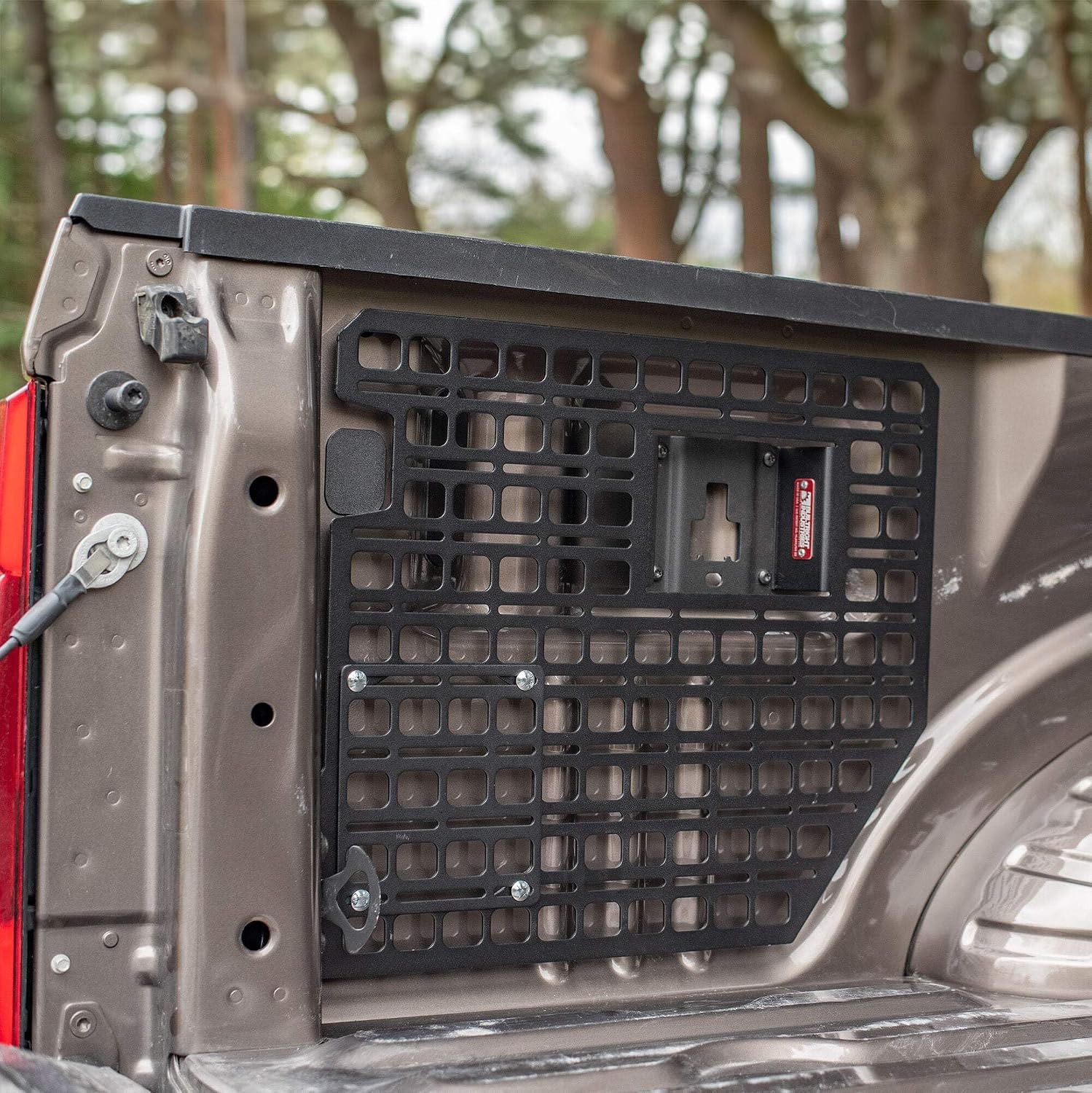 BuiltRight Industries Bedside Rack MOLLE Panel System | for Ford F-250, F-350, F-450 (2017-2024), Made in USA, Heavy Duty Steel, The Original None 4 Piece Kit 2017-2024 (Without Pro Power)
