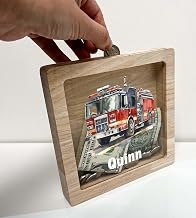Personalized Savings Piggy Bank Fire Engine Truck Boys Custom Name Money Box Firefighter Room | Fire truck decor for boys | Fire truck gifts, Toddler Boys Gift, Teach Savings in Style! Made In America