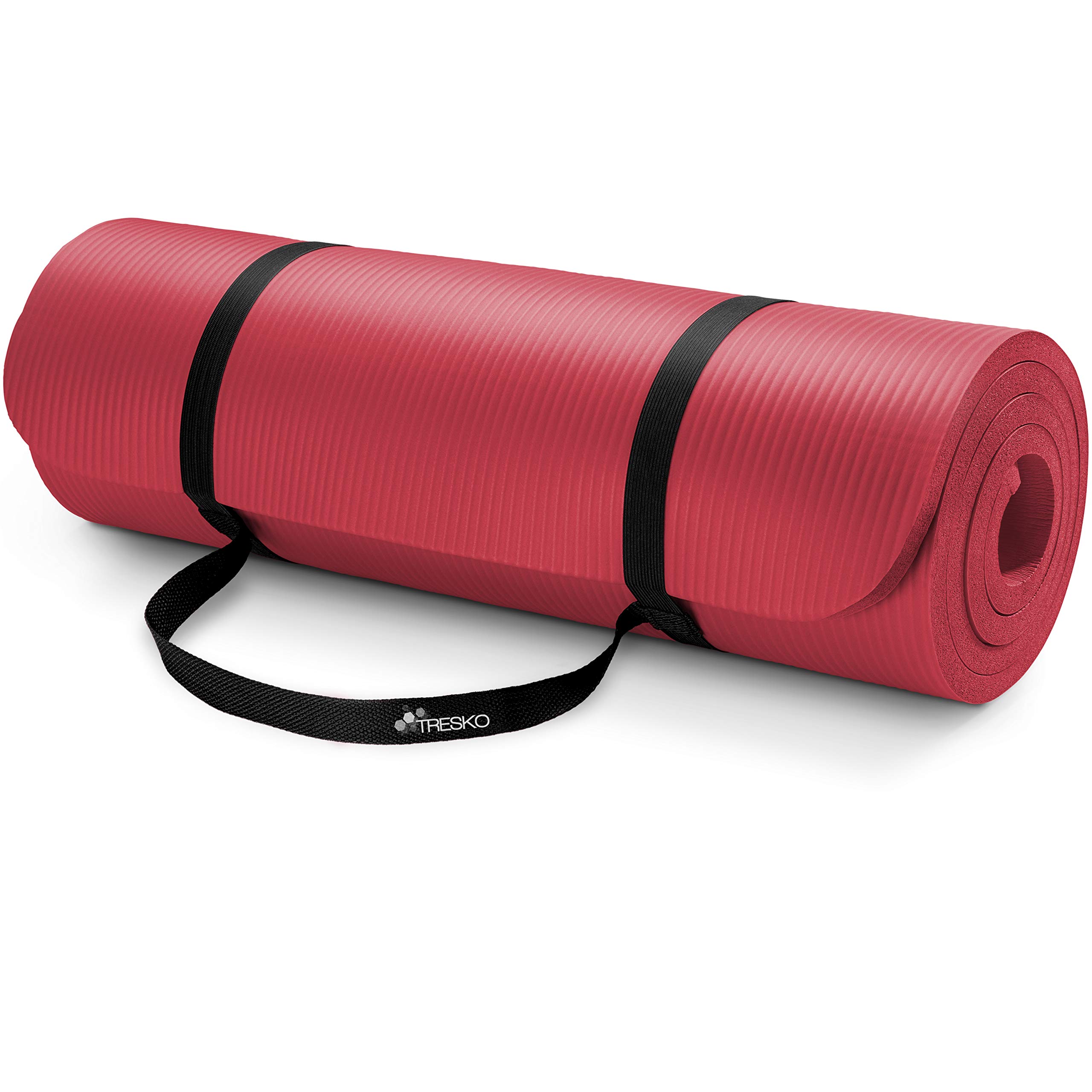 TRESKO® Esterilla de fitness 185 x 60 cm y 190 x 100 cm para gimnasia, yoga, pilates y cualquier tipo de entrenamiento | Suave y cómoda | Espuma NBR