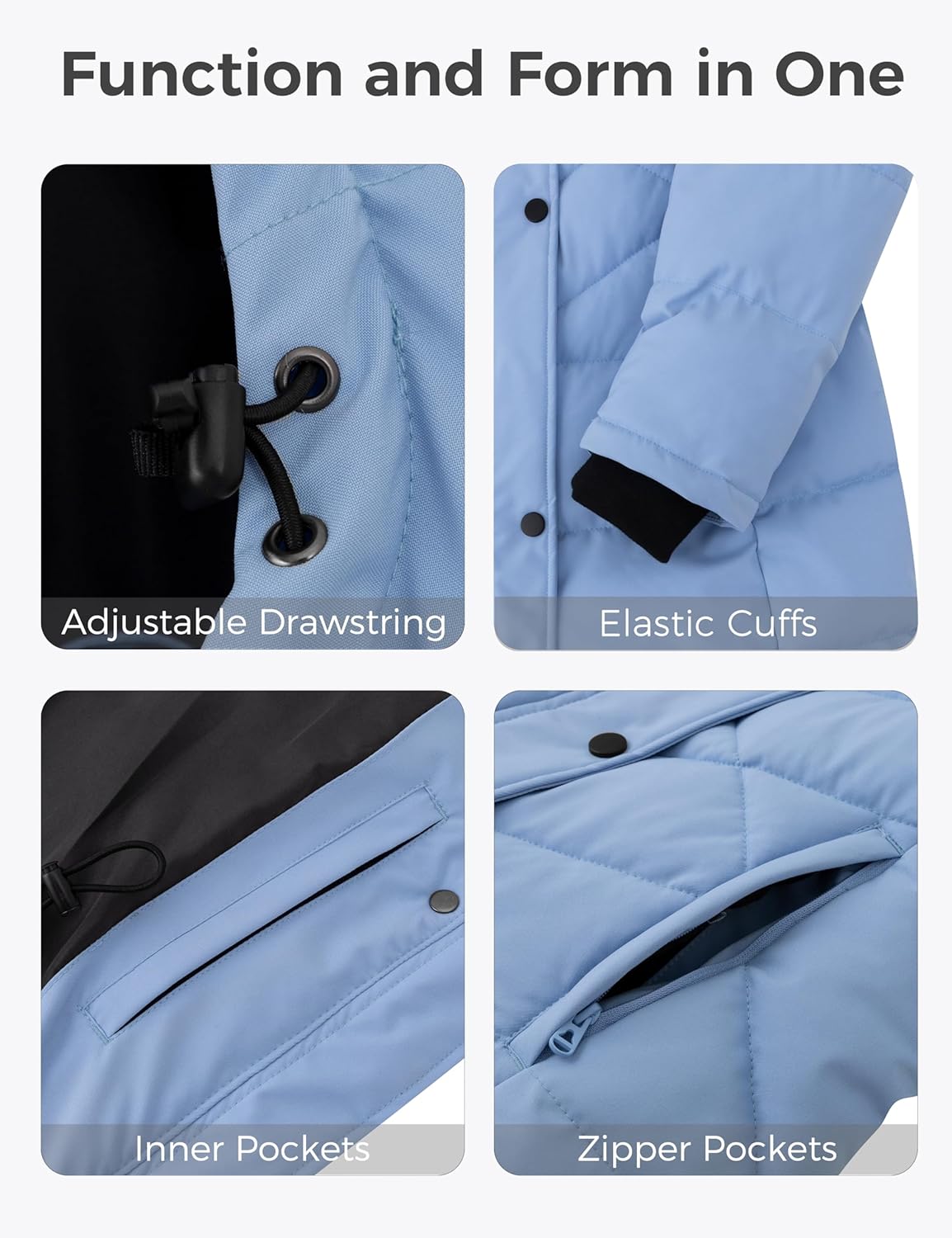 wantdo Women's Winter Jacket Puffy Coat Puffer Jackets Warm Winter Coats - Image 6