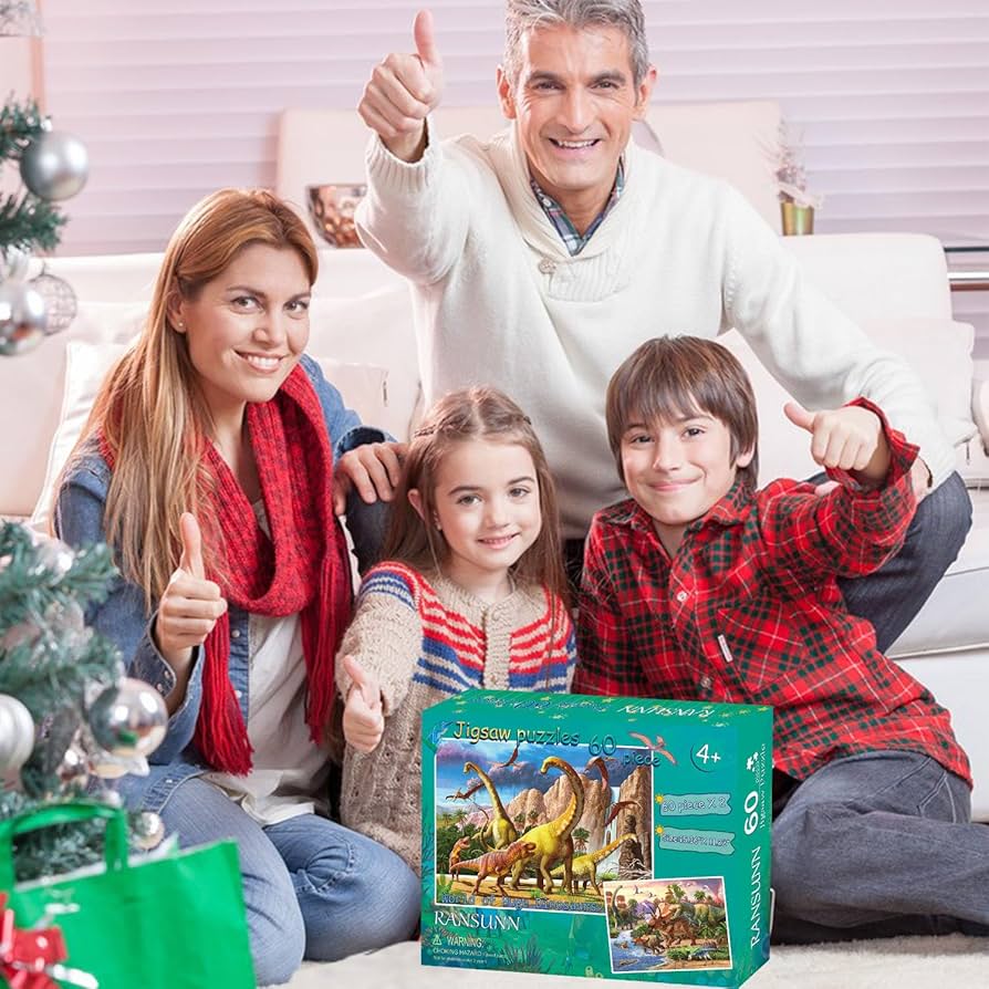 Amazon.com: RANSUNN Dinosaur Puzzles for Kids Ages 4-8 Year Old