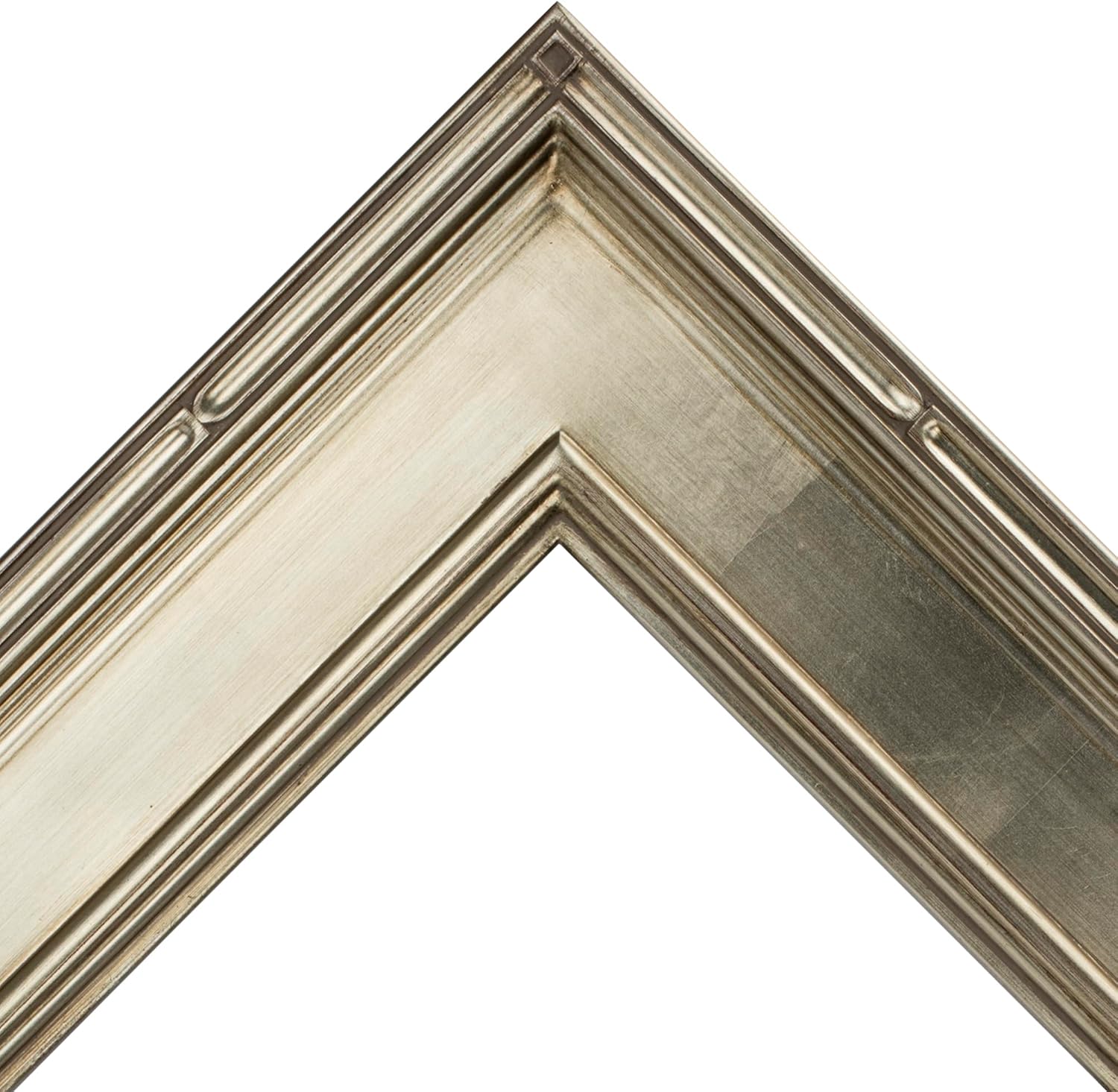 Creative Mark Museum Plein Aire Ornate Picture Frame - 24x30 - Silver Leaf - Pack of 1, High-End Antique Style Frames - Open Back with No Glass or Backing