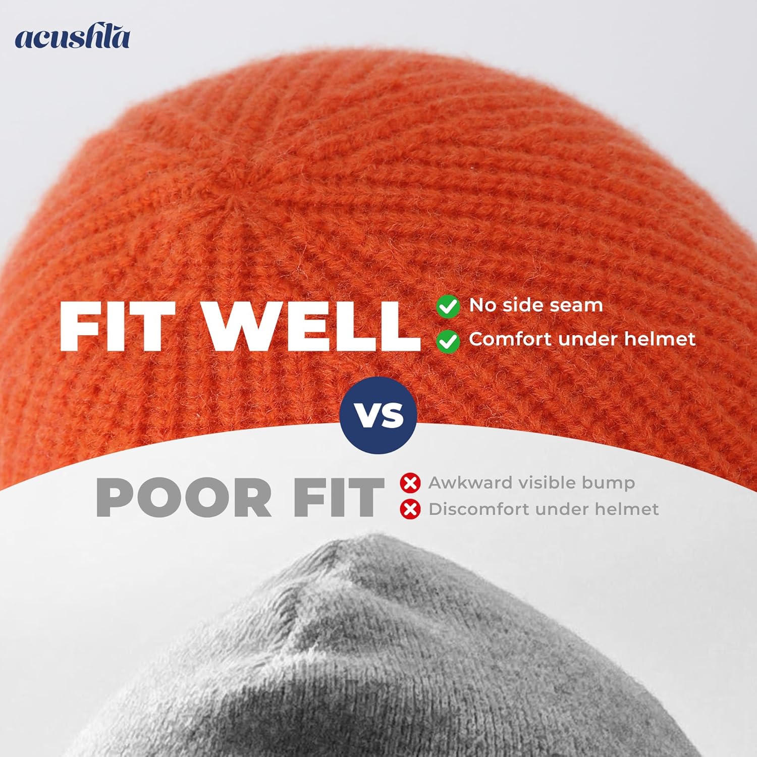 ACUSHLA 100% Merino Wool Balaclava for Men & Women - Winter Ski Mask Thermal Cold Weather Gear Knit Warm Face Mask - Image 5