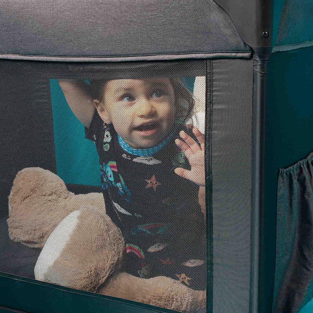 Berço Cosco Kids, Nanny, 0 a 18kg, Preto Mescla