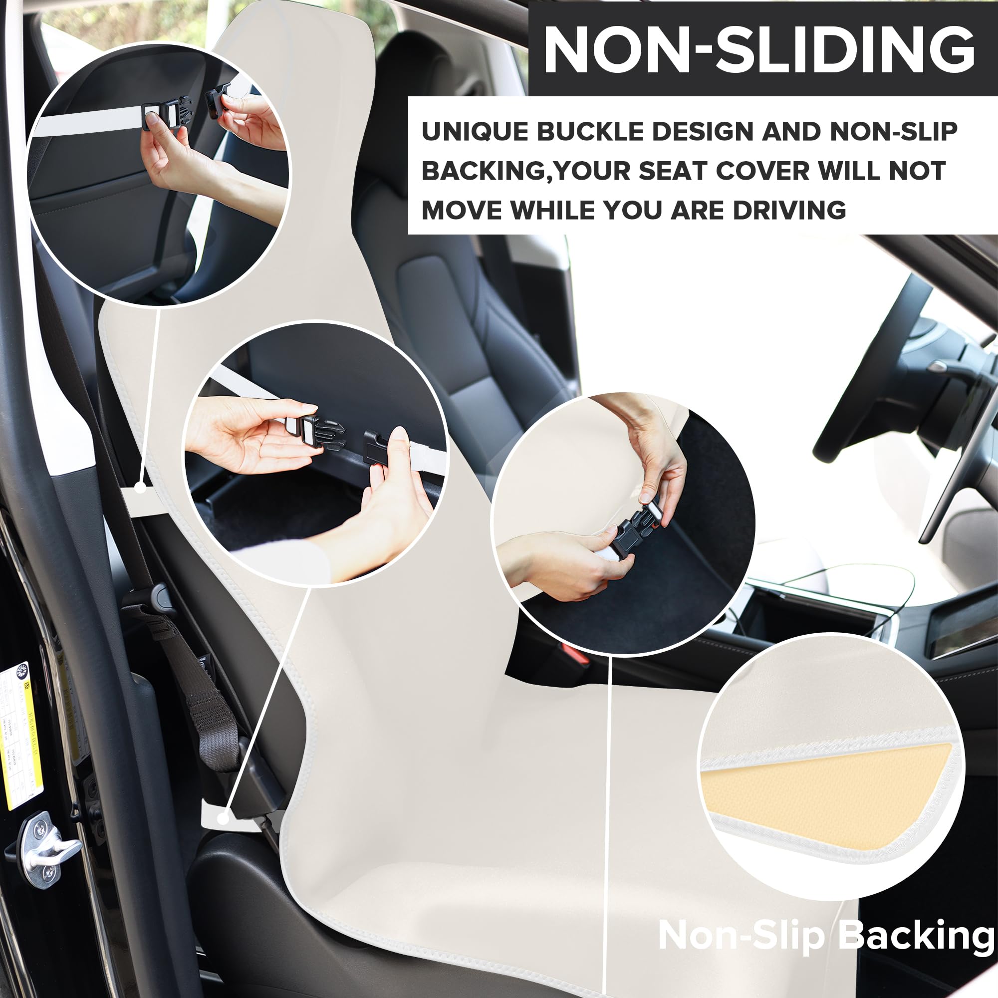Coprisedili Fiat Panda Easy/Hybrid, Schienale Posteriore Intero, Tessuto Poliestere Nero/Rosa, Compatibili Airbag