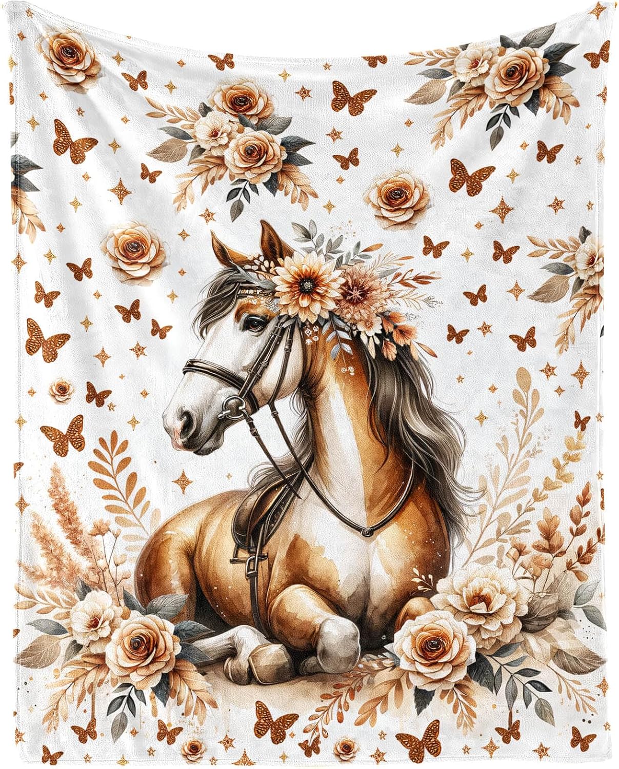 Homieblanket Horse Blanket for Women Men, Cool Horse Themed