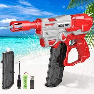 VATOS Electric Water Pistol Gun, 32 FT Range Automatic Water Squirt Guns for Kids & Adult, High Capacity Water Blaster Toy Gun with 2 Magazines, Rechargeable Water Pistol Summer Beach Pool Outdoor