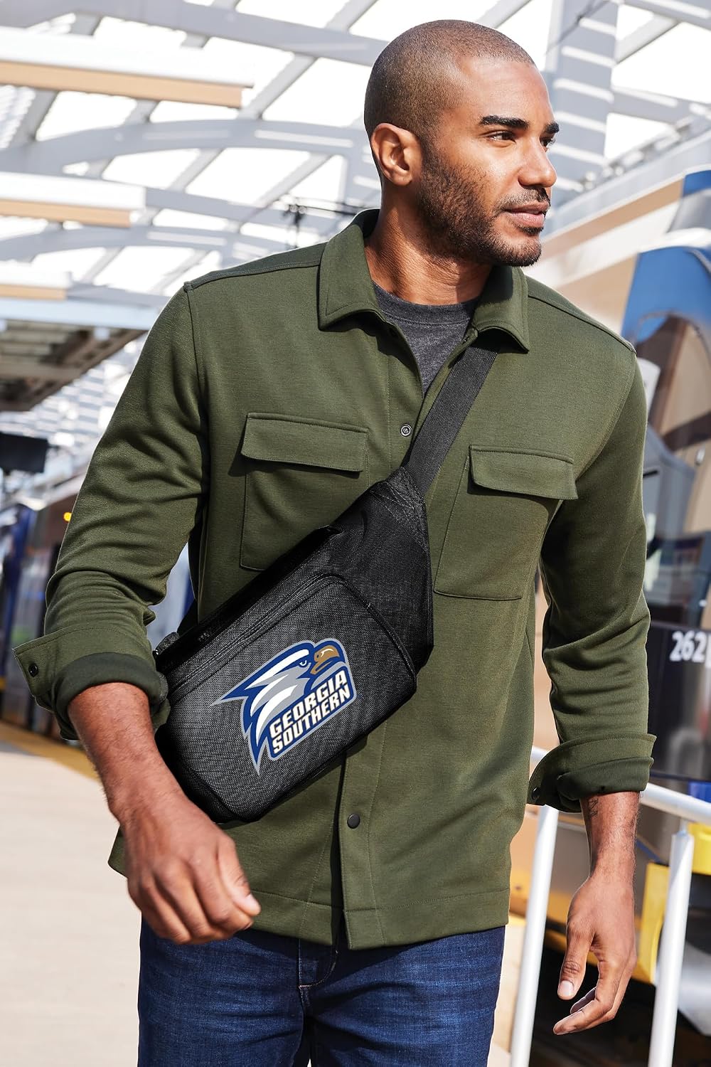 Georgia Southern Waist Pack or Crossbody Bag - Versatile Travel, Sports, or Gameday Bag For GSU Eagles Fans and Alumni, Men or Women