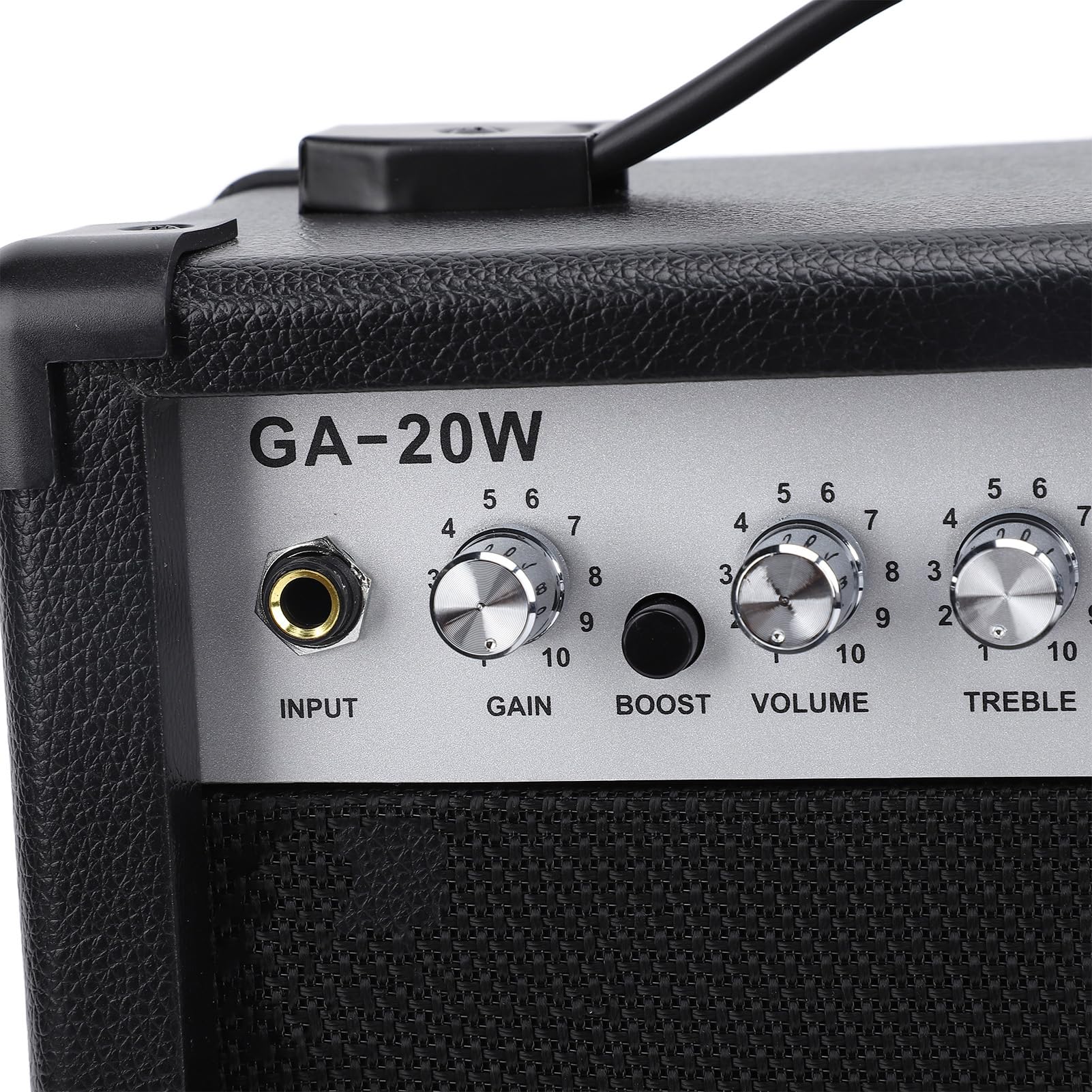 Alomejor Amplificatore per Chitarra Elettrica, Amplificatore Portatile da | Costruzione in ABS e Acero, Input da 1/4", Controlli Bassi/alti, 40Hz-20KHz