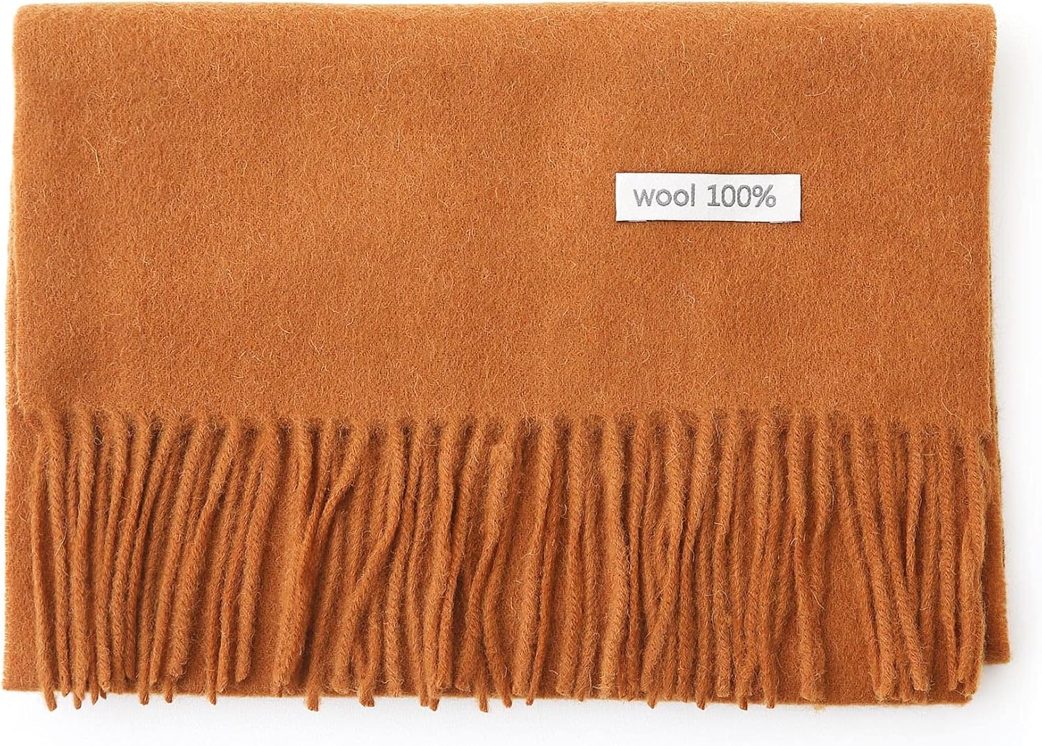 Unisex 100% Wool Winter Scarf - Soft, Warm & Luxurious Solid & Plaid Shawl, Holiday Gift Box