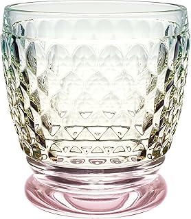 Villeroy & Boch Boston Pearl Tumbler, Set of 4, 11 oz, Crystal Glass Tumbler for Hot and Cold Drinks, Made in Germany, Dishwasher-Safe
