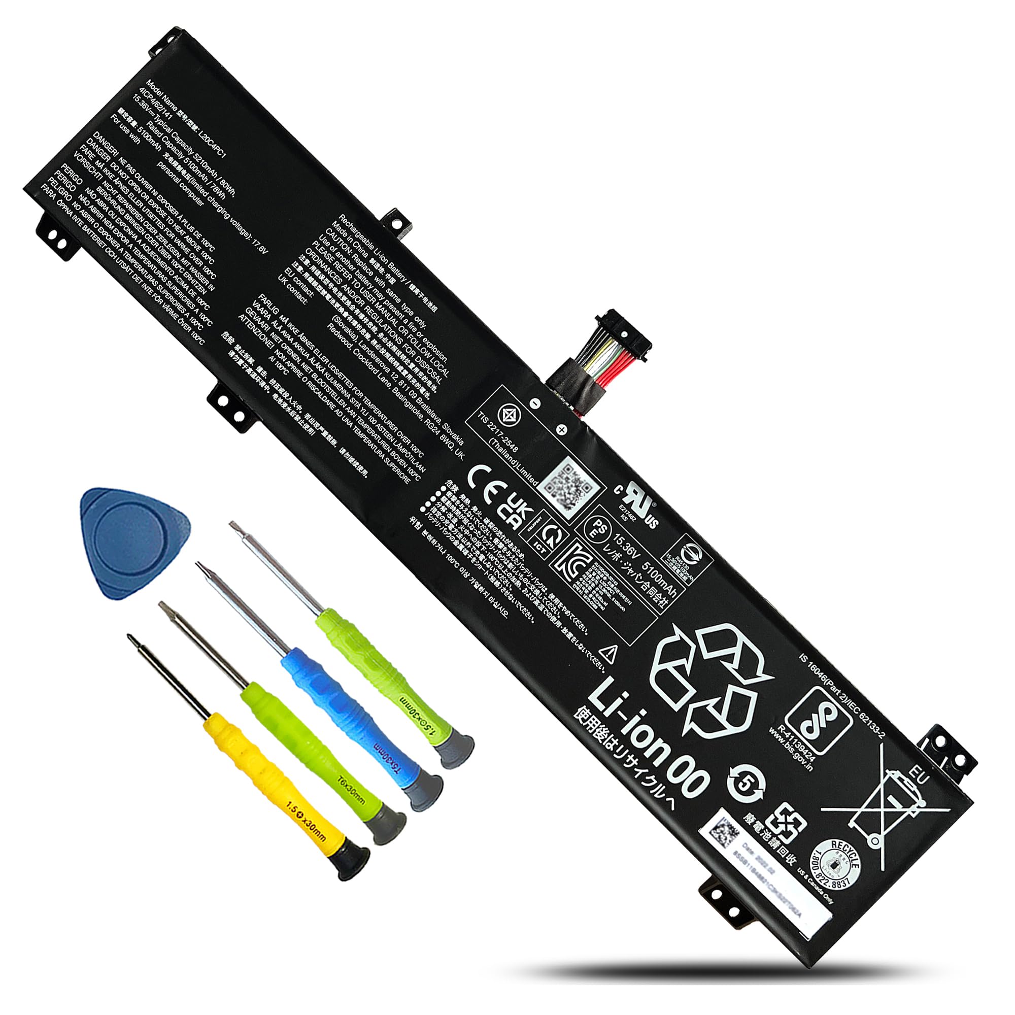 L20C4PC1 Laptop Battery Compatible with Lenovo Legion 5 Pro-16ACH6 16ACH6H 16ITH6 16ITH6H Legion 5-15ITH6 15ITH6H 15ACH6 15ACH6A 15ACH6H Legion 7-