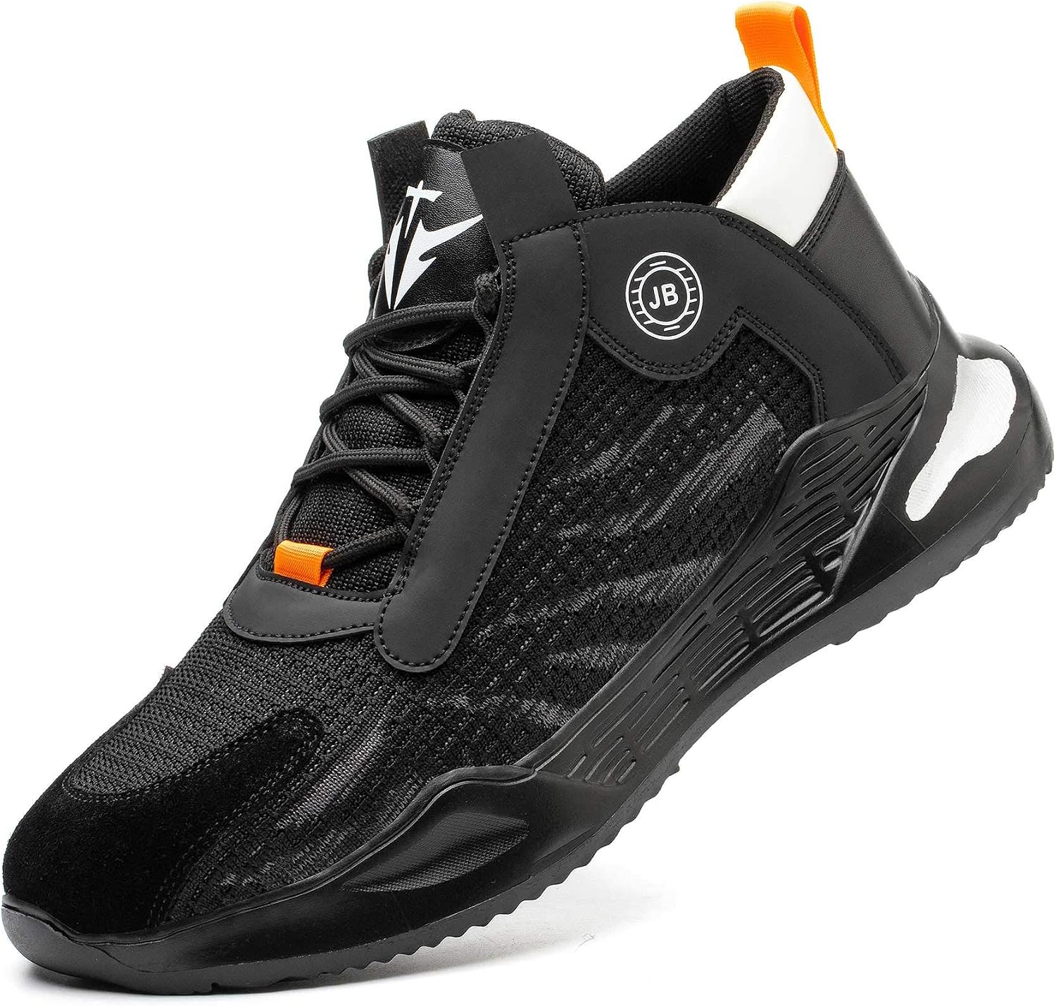 Tinefiy Steel Toe Shoes for Men Women Lightweight Comfortable Air Cushion Safety Work Shoes Breathable Slip Resistant Indestructible Shoes