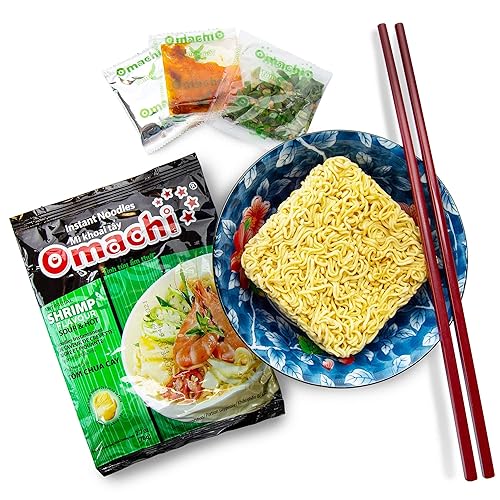 Miniatura 7 de OMACHI - Fideos de papa dorados, hechos con ingredientes naturales, superiores (camarones agrios y calientes, paquete de 30)