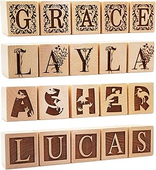 Personalized Nursery Name Blocks - Custom Wooden Letters For Baby Room Decor & Gifts
