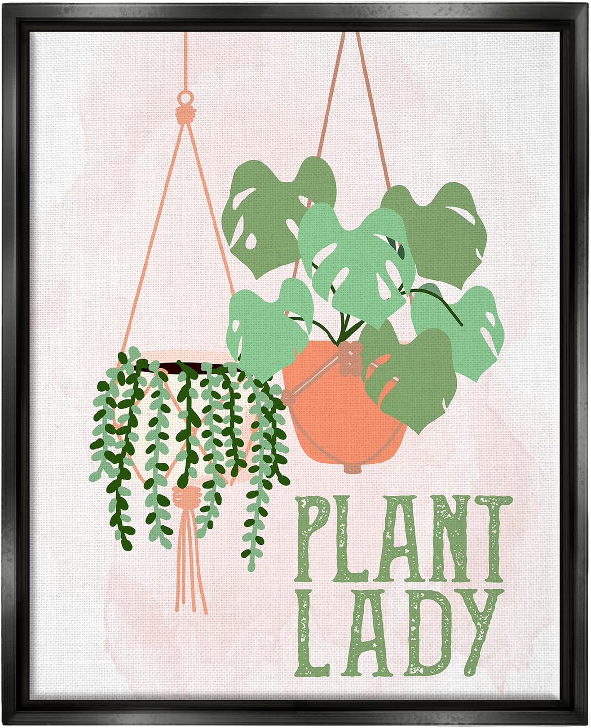 Stupell Industries Casual Plant Lady Hanging Green Potted Vegetation, Design by Kim Allen